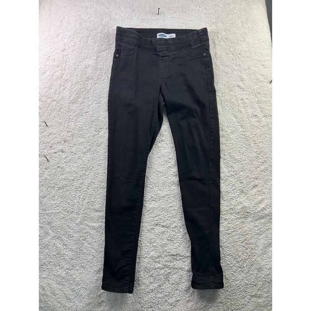 Old Navy Rockstar Jeggings Womens 6 Black Skinny Mid Rise Stretch Denim Pants